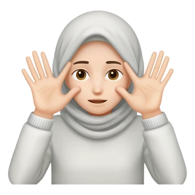 make some one covering there face with there hands sticker