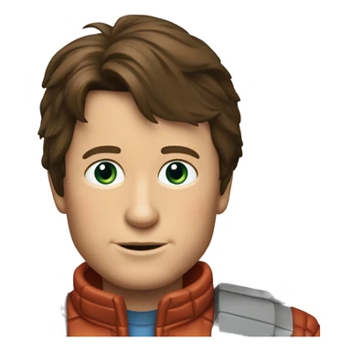 michael j fox marty mcfly back tot he future sticker