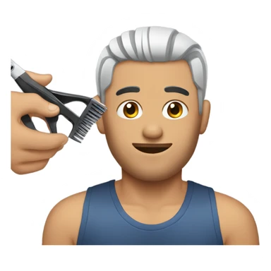 Man getting haircut sticker