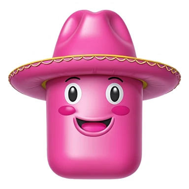 jeff koons pink spam sombrero inflatable sculpture  sticker