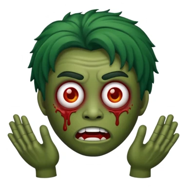 Eu quero fazer um memoji de zombie com cabelo cacheado sticker