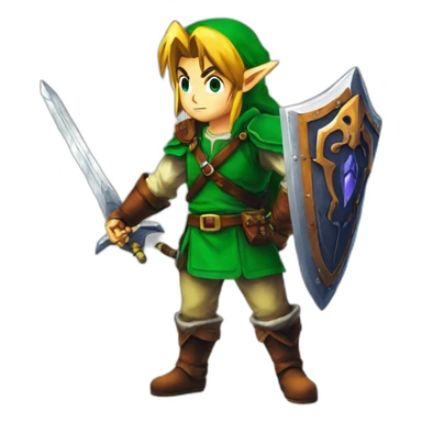 link form ocarina of time manga style sticker