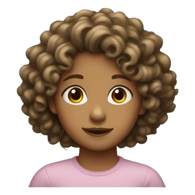 A girl with curls sticker