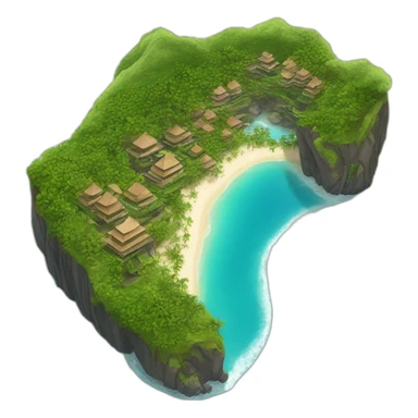 bali (indonesia) island from above sticker