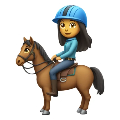 Hispanic girl riding a horse sticker