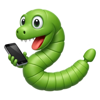 A worm playing video games sticker