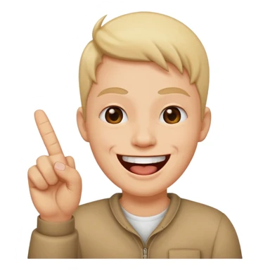 laughing face with the middle finger up sticker