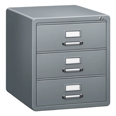 filing cabinet with vertical stacked drawers sticker