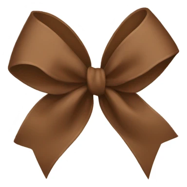 Brown bow sticker