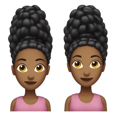 black woman with black braids and lash extensions  sticker