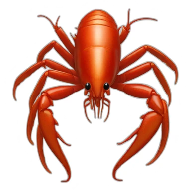 semi-crayfish, semi-eggplant sticker