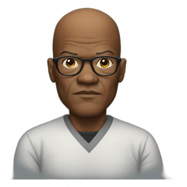bald samuel l jackson serious sticker