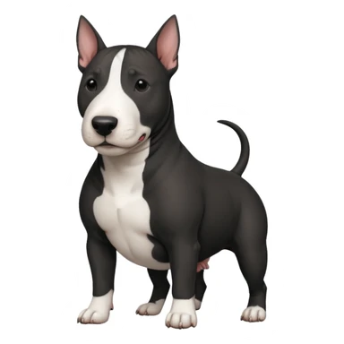 all black Bull terrier sticker