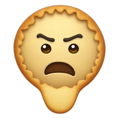 angry face empanada sticker