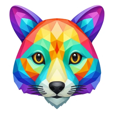 Colorful La creatura abstract animalia  sticker