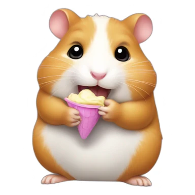 Hamster Eating Icecream sticker