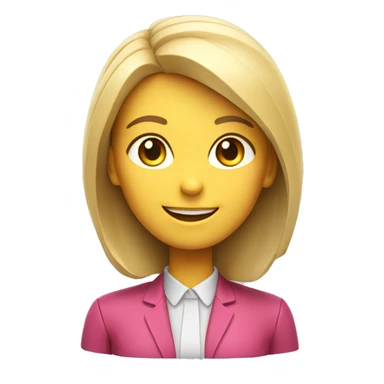 smiling ai female assistant 3d sticker