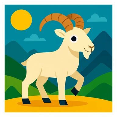 Mountain goat sticker