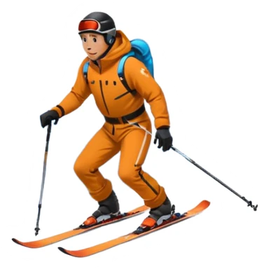 Man Skiing Background Matterhorn sticker