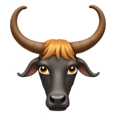 Long horns upside down sticker