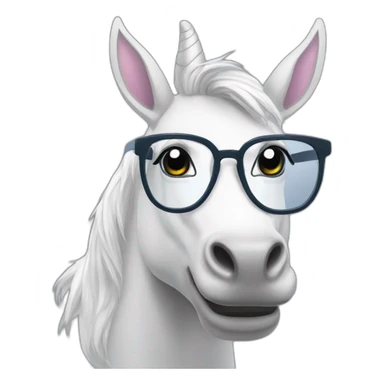 Licorne lunettes sticker