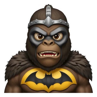 king kong with a batman mask sticker