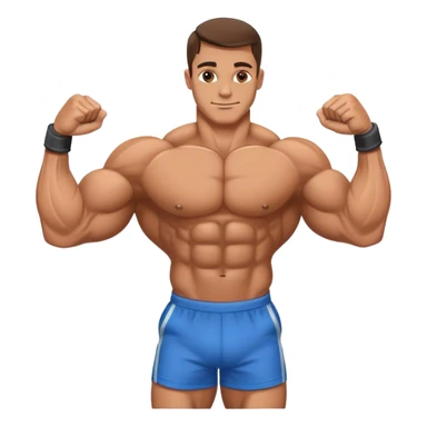 bodybuilder forearm exercise sticker