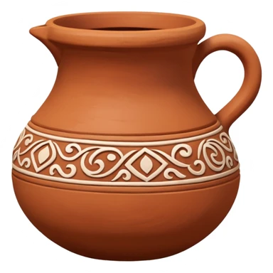 clay pottery with motifs sticker