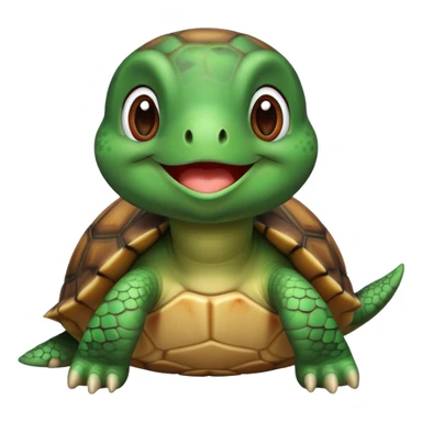 Turtle blowing a kiss sticker