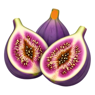 sliced fig fruit emoji, showing seeds sticker