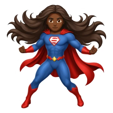 Superhero long hair  sticker