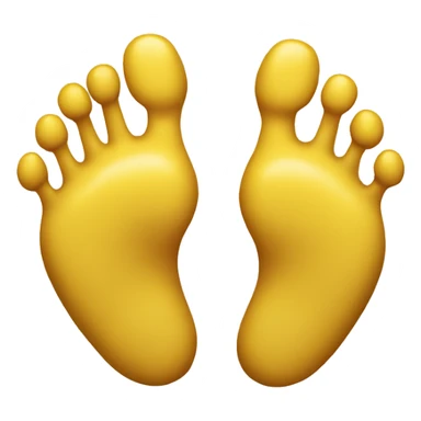 a yellow emoji with toes sticking out sticker