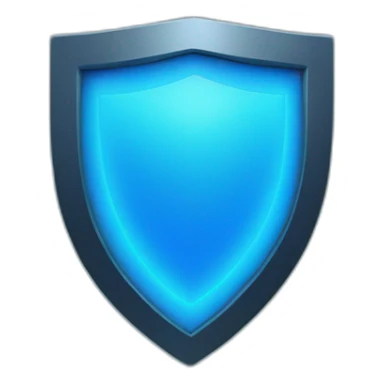 blue shield with neon check mark sticker