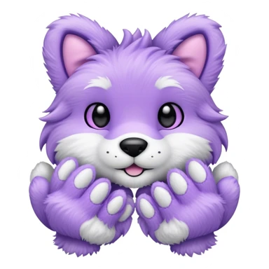 Pastel purple fursuit gloves sticker