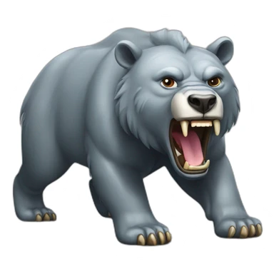 roaring nandi bear full body sticker