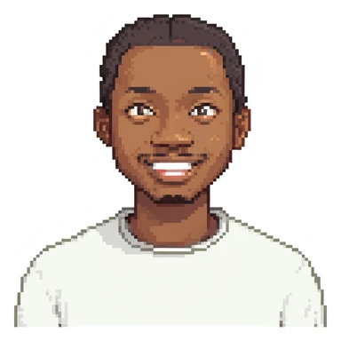 Black man with a friendly expression sticker