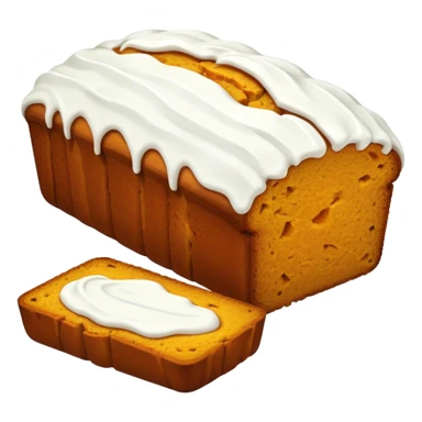Pumpkin loaf with white icing  sticker
