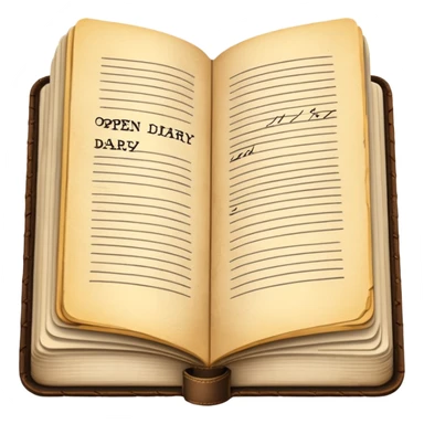 a open diary that looks kinda old sticker