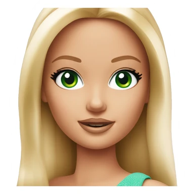 Barbie with green eyes sticker