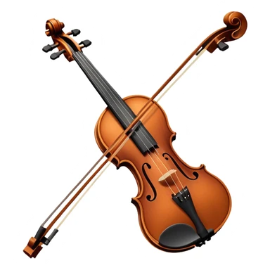 realistic violin sticker