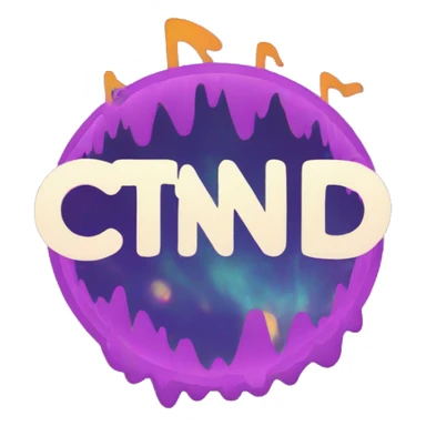 music festival logo with the letters "CTND" sticker