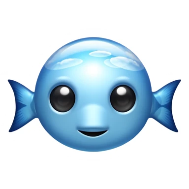 blue sky with white clouds, fish eye lens effect sticker