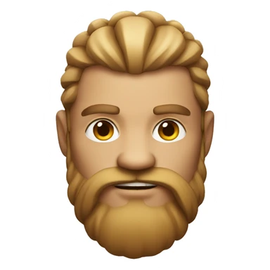 viking with a bear face sticker