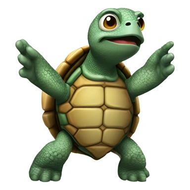 A turtle flipping me off sticker