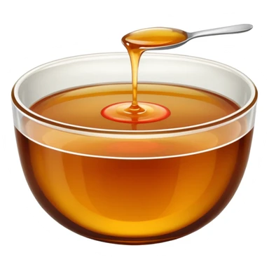 plain bowl of consommé, transparent brown liquid, no extra details, no face, emoji style sticker