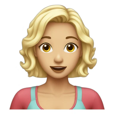 pretty girl singing sticker