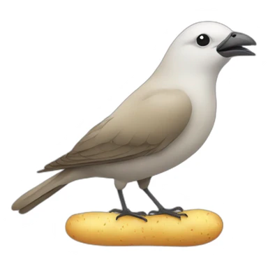 bird eatin a potato sticker
