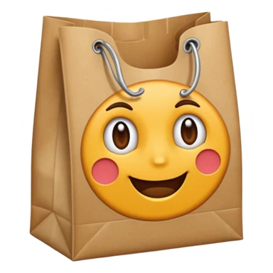 sac kraft marron ouvert  sticker