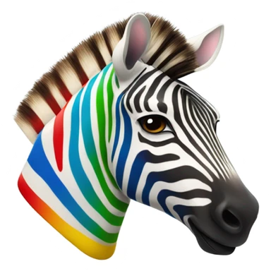 Zebra arcobaleno sticker