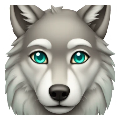 wolf with turquoise eyes  sticker